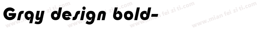 Grqy design bold字体转换
